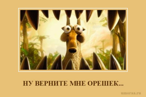 демотиватор белочка с ледникового периуда