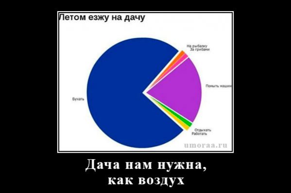 демотиватор со шкалой отдыха на даче