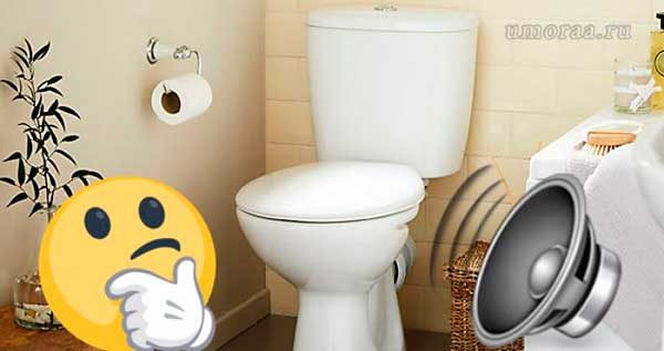 смайлик в туалете с музыкой