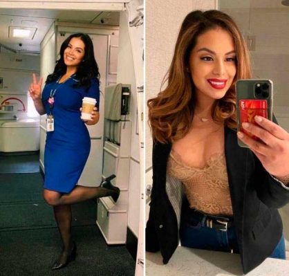 Стеардесса с телефоном