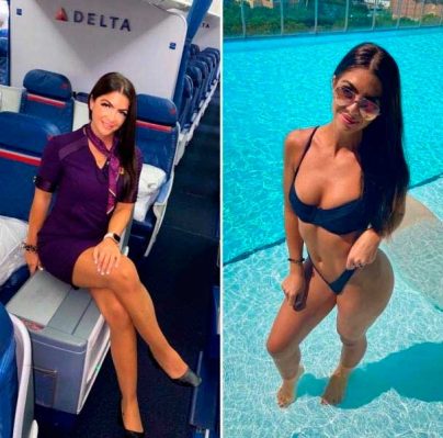 Стеардесса в купальнике