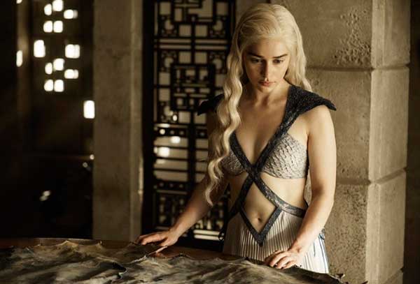 Кхалиси смотрит на карту семи королевств